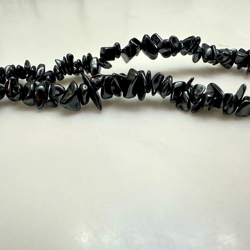 28 inch hematite necklace